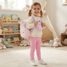 J16528: Girls Unicorn Sweatshirt & Leggings Outfit With Matching Rucksack (2-4 Years)